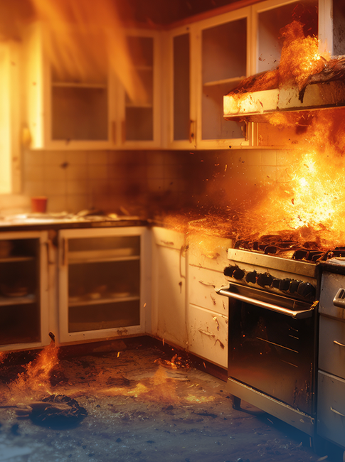 Kitchen fire damage restoration services