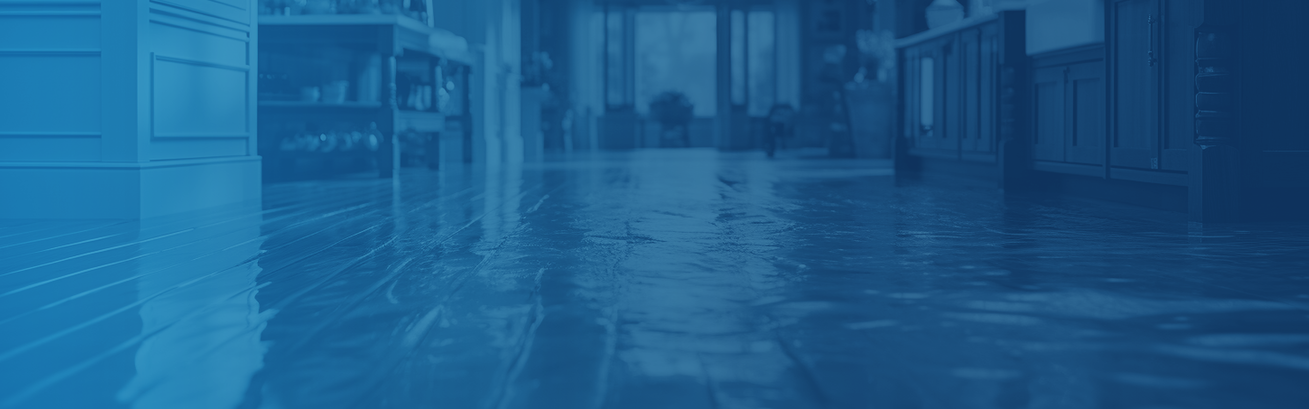 Flooded home water damage restoration